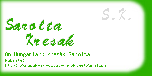 sarolta kresak business card