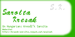 sarolta kresak business card